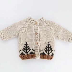 Huggalugs Baby 0-6 Month Forest Cardigan NWT